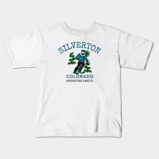 Silverton, Colorado Skiing Kids T-Shirt